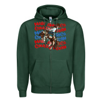 Sports Green make america cowboy again Zipper Hoodie - MaliasSmallBusiness