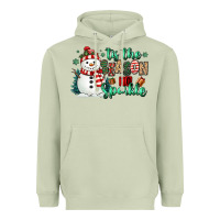 Matcha tis the season to sparkle snowman Heavyweight Hoodie - MaliasSmallBusiness