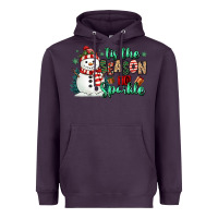 Plum tis the season to sparkle snowman Heavyweight Hoodie - MaliasSmallBusiness