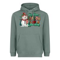 Sage tis the season to sparkle snowman Heavyweight Hoodie - MaliasSmallBusiness