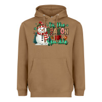 Toasted Coconut tis the season to sparkle snowman Heavyweight Hoodie - MaliasSmallBusiness
