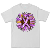 Dove Grey Cancer Awareness Sunflower Premium Tee - RanaPortraitStore