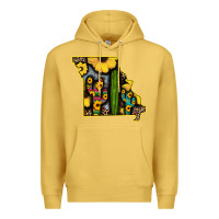 Antique Gold Western Missouri Map Sunflower And Cactus Pattern Premium Hoodie - Bettercallsaul