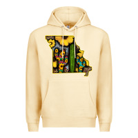 Pina Colada Western Missouri Map Sunflower And Cactus Pattern Premium Hoodie - Bettercallsaul