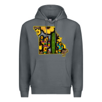 Rock Western Missouri Map Sunflower And Cactus Pattern Premium Hoodie - Bettercallsaul