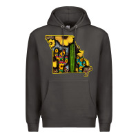 Smoke Western Missouri Map Sunflower And Cactus Pattern Premium Hoodie - Bettercallsaul