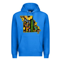 True Royal Western Missouri Map Sunflower And Cactus Pattern Premium Hoodie - Bettercallsaul