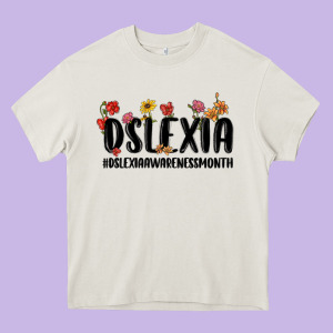 Dslexia Awareness Month Heavy Core Tee Designed By Maliassmallbusiness