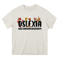 Cream dslexia awareness month Heavy Core Tee - MaliasSmallBusiness