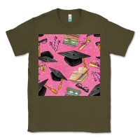 Army Green pink glitter graduation seamless pattern Classic Tee - BundleAndBundleShop