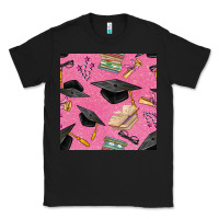 Black pink glitter graduation seamless pattern Classic Tee - BundleAndBundleShop