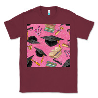 Burgundy pink glitter graduation seamless pattern Classic Tee - BundleAndBundleShop