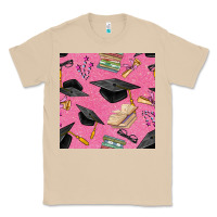 Mushroom pink glitter graduation seamless pattern Classic Tee - BundleAndBundleShop