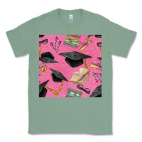 Sage pink glitter graduation seamless pattern Classic Tee - BundleAndBundleShop