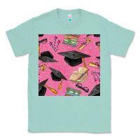 Seafoam pink glitter graduation seamless pattern Classic Tee - BundleAndBundleShop