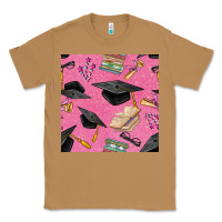 Toasted Coconut pink glitter graduation seamless pattern Classic Tee - BundleAndBundleShop