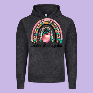 Hello Kindergarten Vintage Hoodie Designed By Jahusdesignshop