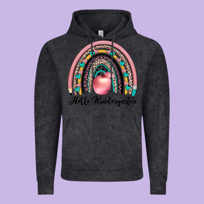 Hello Kindergarten Vintage Hoodie Designed By Jahusdesignshop