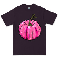 Plum Breast Cancer Awareness Pink Pumpkin Premium Tee - RanaPortraitStore