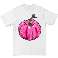 White Breast Cancer Awareness Pink Pumpkin Premium Tee - RanaPortraitStore