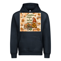 Navy pumpkin kisses and harvest wishes Urban Hoodie - TumblerDesignByShophia