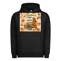 Pigment Black pumpkin kisses and harvest wishes Urban Hoodie - TumblerDesignByShophia