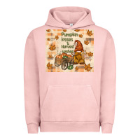 Pigment Salmon pumpkin kisses and harvest wishes Urban Hoodie - TumblerDesignByShophia