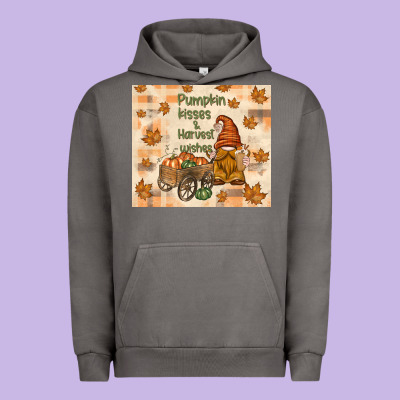 Pumpkin Kisses And Harvest Wishes Urban Hoodie Designed By Tumblerdesignbyshophia