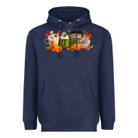 Navy pumpkin spice Heavyweight Hoodie - MaliasSmallBusiness