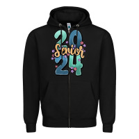 Black senior 2024 Zipper Hoodie - MaliasSmallBusiness