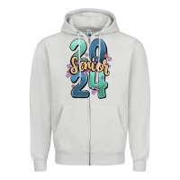 Dove Grey senior 2024 Zipper Hoodie - MaliasSmallBusiness