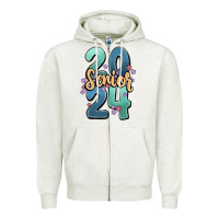 Oatmeal Heather senior 2024 Zipper Hoodie - MaliasSmallBusiness