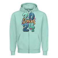 Seafoam senior 2024 Zipper Hoodie - MaliasSmallBusiness