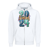 White senior 2024 Zipper Hoodie - MaliasSmallBusiness