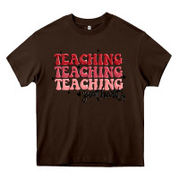 Chocolate Brown teaching Heavy Core Tee - MaliasSmallBusiness