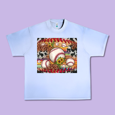 Baseball Leopard Cowhide Sunflower Urban Heavy Tee Designed By Jahusdesignshop