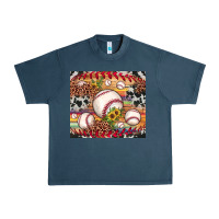 Midnight Navy baseball leopard cowhide sunflower Urban Heavy Tee - JahusDesignShop