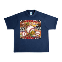 Navy baseball leopard cowhide sunflower Urban Heavy Tee - JahusDesignShop