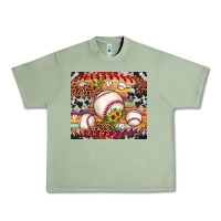 Oil Green baseball leopard cowhide sunflower Urban Heavy Tee - JahusDesignShop