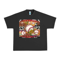 Pigment Black baseball leopard cowhide sunflower Urban Heavy Tee - JahusDesignShop