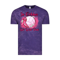 Cloud Purple in october we wear pink breast cancer valleybal Vintage Tee - JahusDesignShop