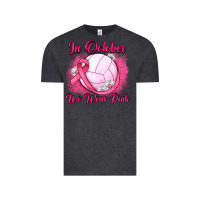 Vintage Black in october we wear pink breast cancer valleybal Vintage Tee - JahusDesignShop