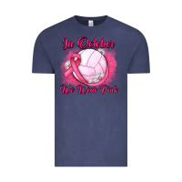 Vintage Denim in october we wear pink breast cancer valleybal Vintage Tee - JahusDesignShop