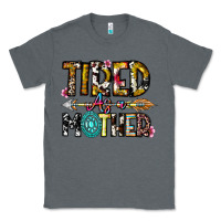 Charcoal Heather Tired As a Mother Classic Tee - CowhideDigitalArt