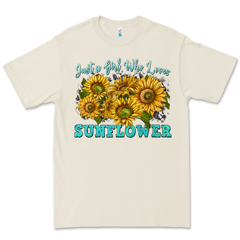 Just A Girl Who Loves Sunflower Premium Tee by texasbilliewilder | Teevron