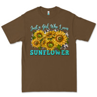 Cacao just a girl who loves sunflower Premium Tee - texasbilliewilder
