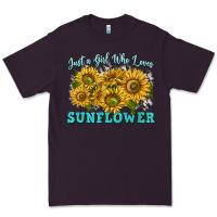 Plum just a girl who loves sunflower Premium Tee - texasbilliewilder