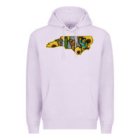 Lilac Western North Carolina Map Sunflower Premium Hoodie - Bettercallsaul