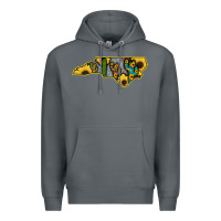 Rock Western North Carolina Map Sunflower Premium Hoodie - Bettercallsaul