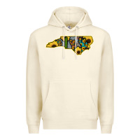 Sandshell Western North Carolina Map Sunflower Premium Hoodie - Bettercallsaul